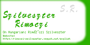 szilveszter rimoczi business card